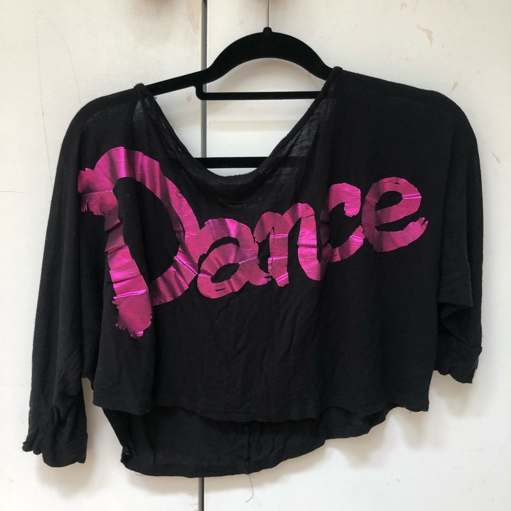 Metallic Neon Pink Dance / Hip Hop Crop Top